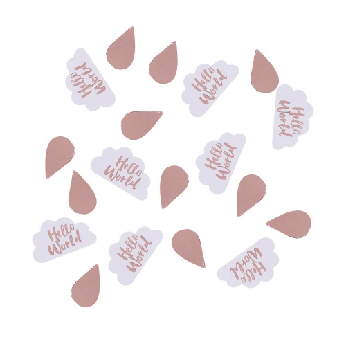 tischkonfetti-regentropfen-wolken-rosegold-hello-world
