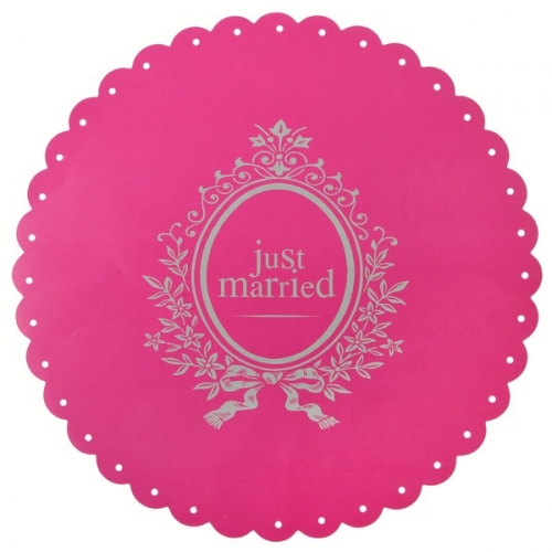 Tischset Just Married - fuchsia