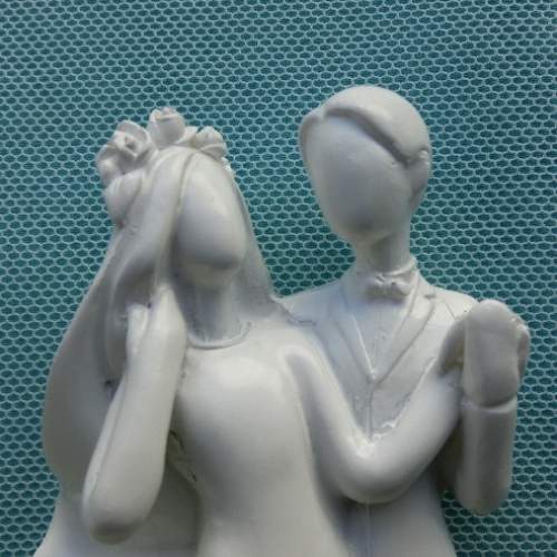 Tortenfigur klassisch weiß - Hochzeitsfoto
