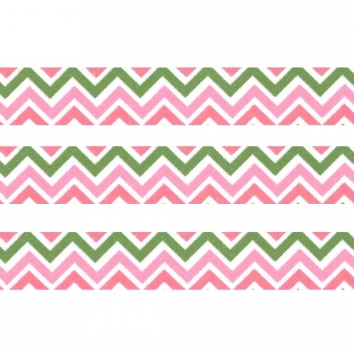 Washi Masking Tape Chevron - rosa/pink/grün