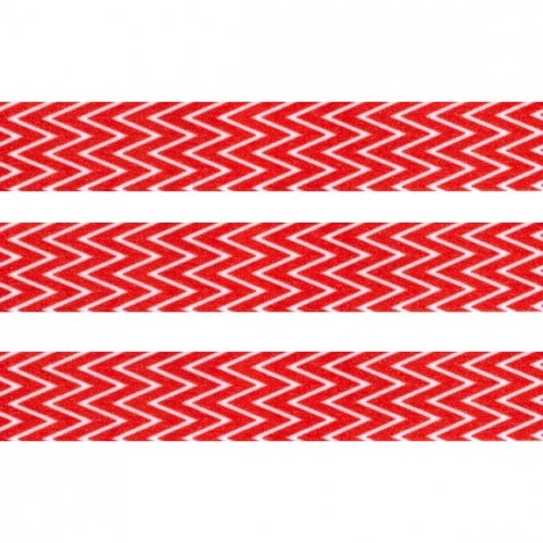 Washi Masking Tape Chevron - rot/weiß