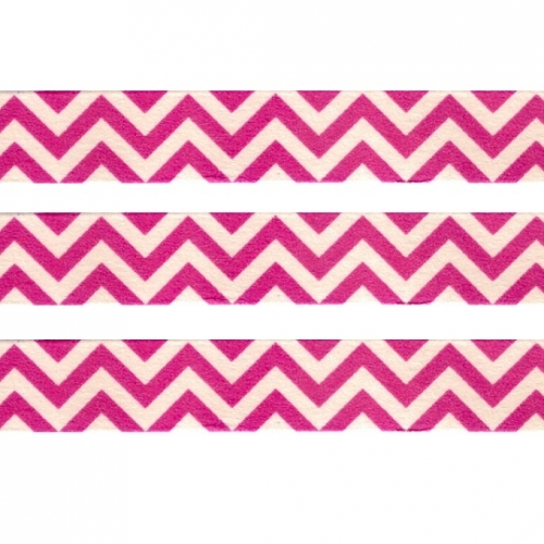 Washi Masking Tape Chevron - weiß/pink