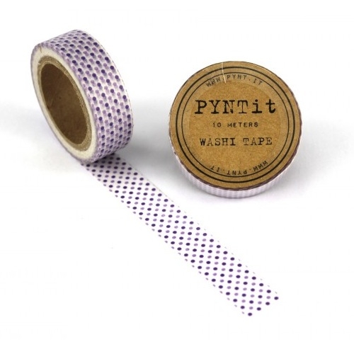 Washi Masking Tape Dots - purple/white