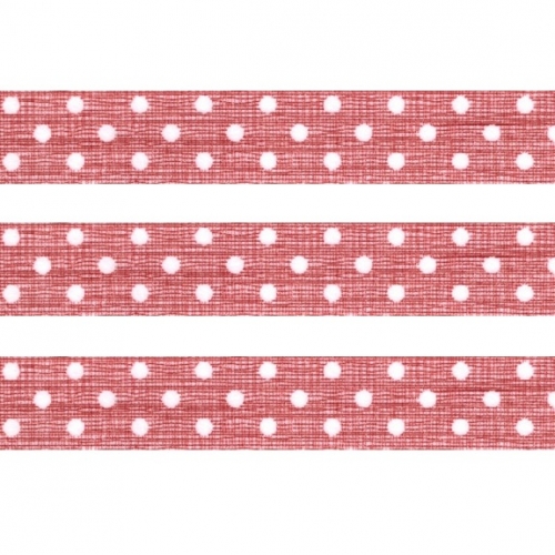 Washi Masking Tape Dots - white/red