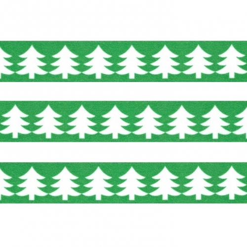 Washi Masking Tape Tannenbaum - weiß/grün