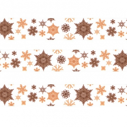 Washi Masking Tape Weihnachtssterne - braun/weiß
