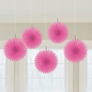 Dekofächer 5er Set - pink