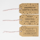 Geschenkanhänger 15er Set Weihnachten - braun
