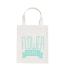 Jutebeutel - Flower Girl - mint