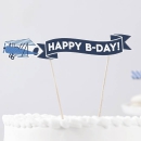 Kuchentopper Happy B-Day Flugzeug