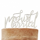 Kuchentopper Just Married Holz Boho