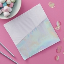 Papierservietten - Weiß/Irisierend