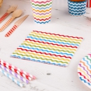Papierservietten Wellen - bunt