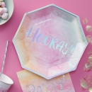 Party Teller Hooray - Regenbogen/Irisierend