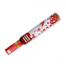 Konfettikanone Herzen & Rosen 50cm - rot/weiß