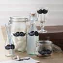 Moustache Chalk Board Labels - Vintage Affair