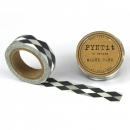 Washi Masking Tape Rauten - grau/weiß/schwarz